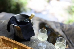 Picnic lunch by the waterfall at Living Heritage Koslanda