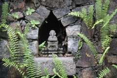 Shiva in the tropical outdoor bathroom